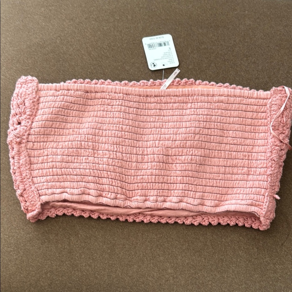 Freepeople pink crotchet tube top - Picture 4 of 7